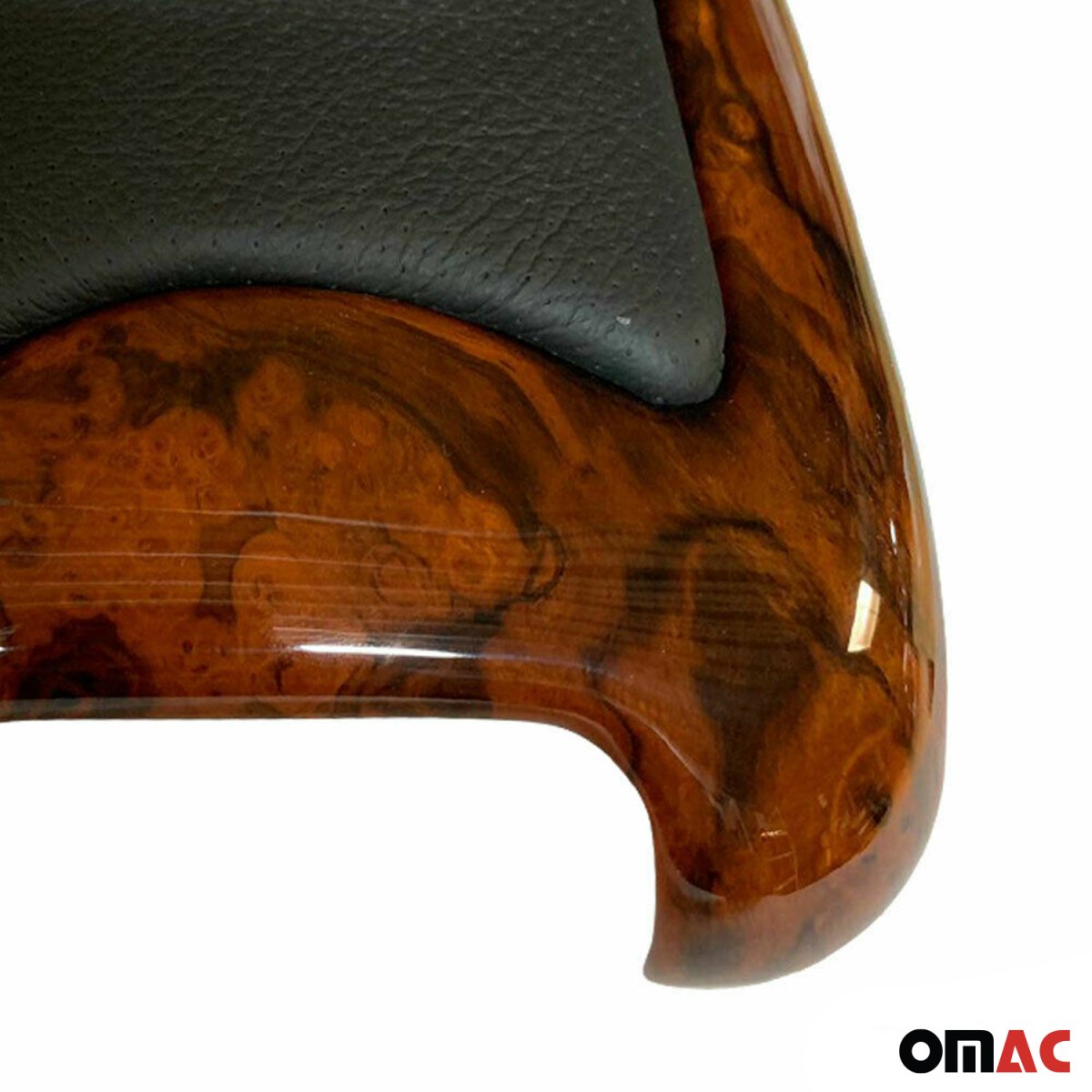 Mercedes C Class W203 Armrest Box Lid - Omac - Wood-Leather - '01-'09